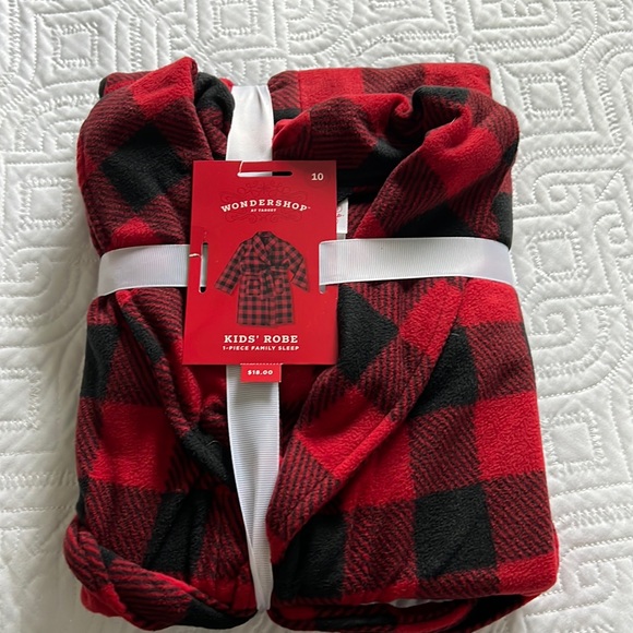 Target Other - NWT|| Kid's Robe Buffalo Plaid Red Black Target Wondershop Christmas Pj's.
